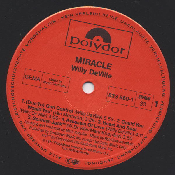 Willy DeVille ‎– Miracle