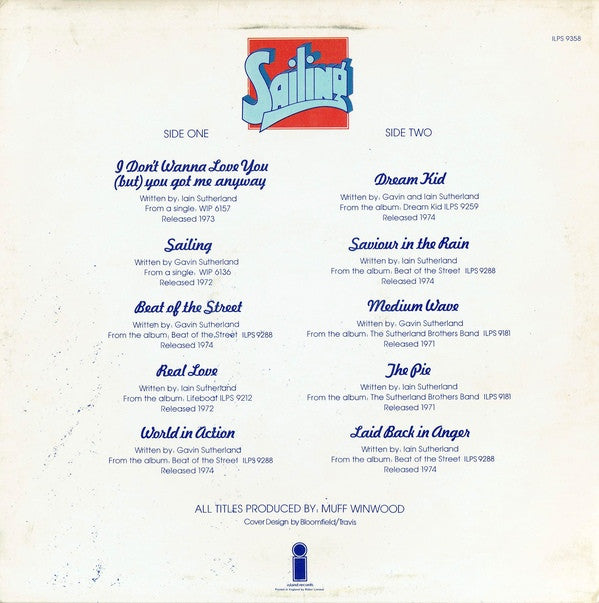 Sutherland Brothers And Quiver ‎– Sailing