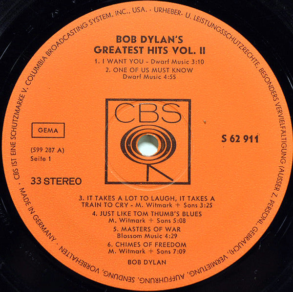 Dylan, Bob -  Bob Dylan's Greatest Hits Vol 2