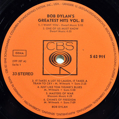 Dylan, Bob -  Bob Dylan's Greatest Hits Vol 2