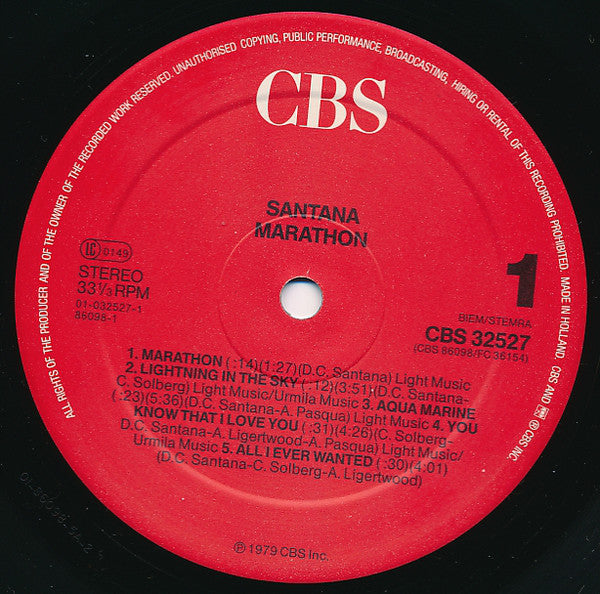 Santana ‎– Marathon