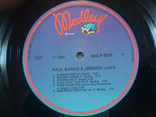 Banks, Paul & Jørgen Lang Med Michael Friis Og Martin Andersen ‎– Paul Banks & Jørgen Lang
