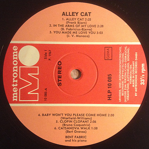 Fabric,  Bent  ‎– Alley Cat