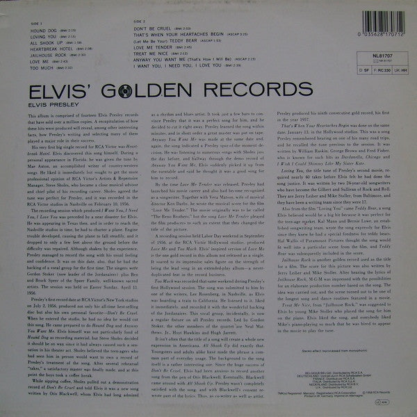 Presley, Elvis - Elvis' Golden Records