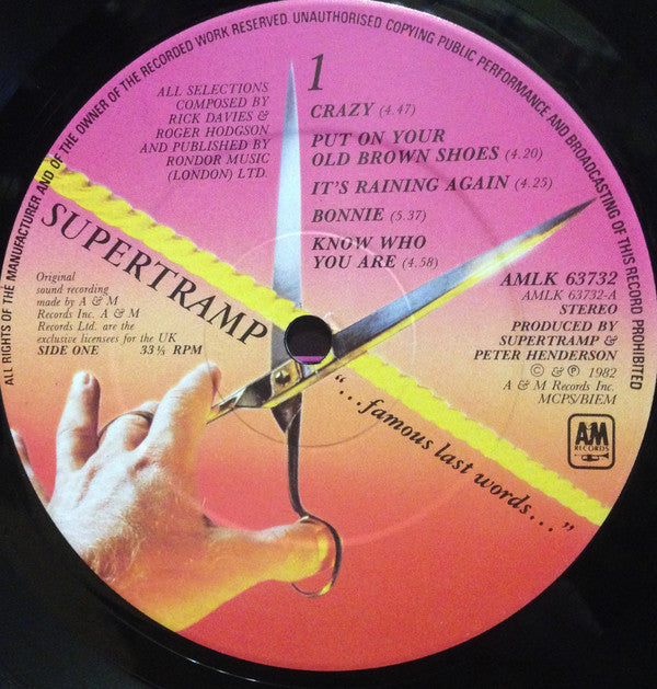 Supertramp - Famous Last Words
