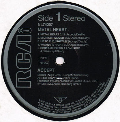 Accept - Metal Heart - RecordPusher  