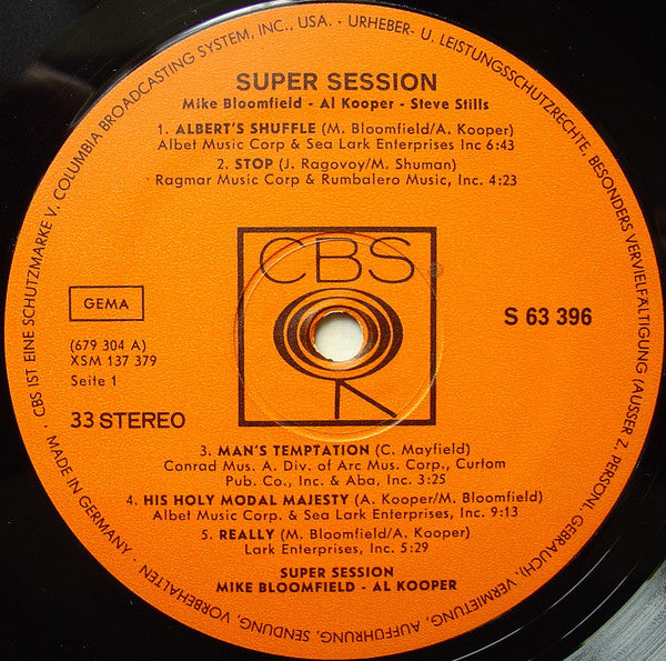 Bloomfield, Mike/Al kooper/Stephen Stills - Super Session