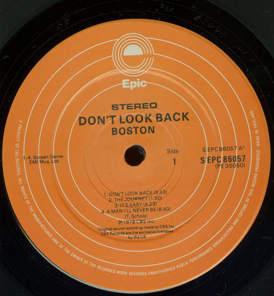 Boston - Don't Look Back