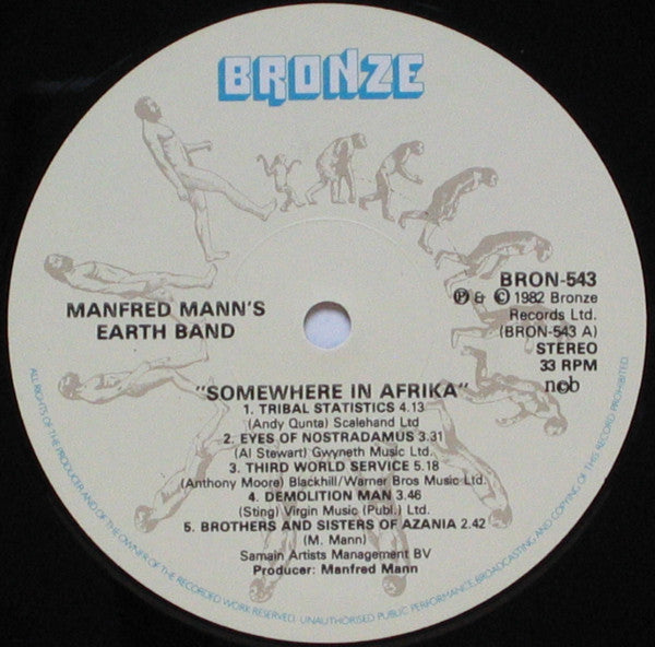 Manfred Mann's Earth Band ‎– Somewhere In Afrika