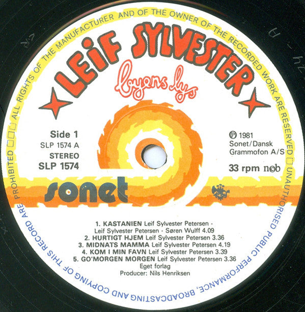 Sylvester, Leif ‎– Byens Lys