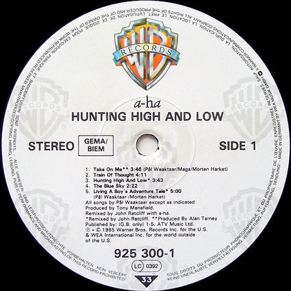A-ha - Hunting High & Low - RecordPusher  