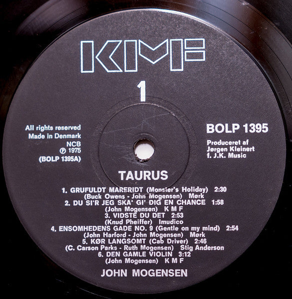 Mogensen, John ‎– Taurus