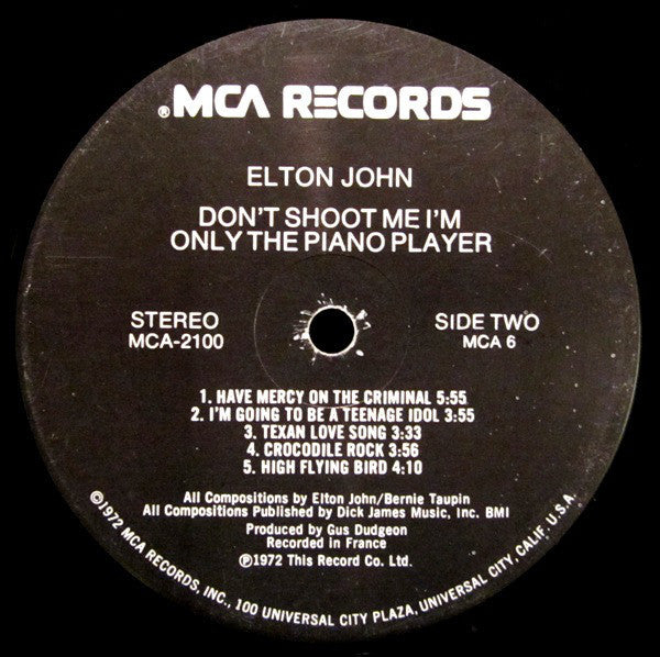 John, Elton ‎– Don't Shoot Me I'm Only The Piano Player