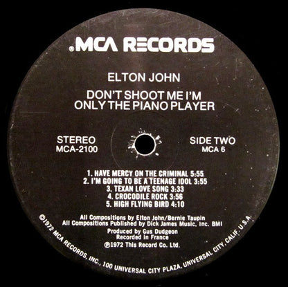 John, Elton ‎– Don't Shoot Me I'm Only The Piano Player