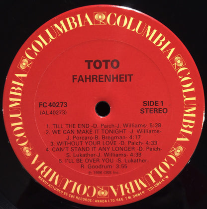 Toto ‎– Fahrenheit
