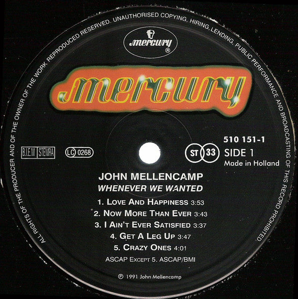 Mellencamp, John - Whenever We Want