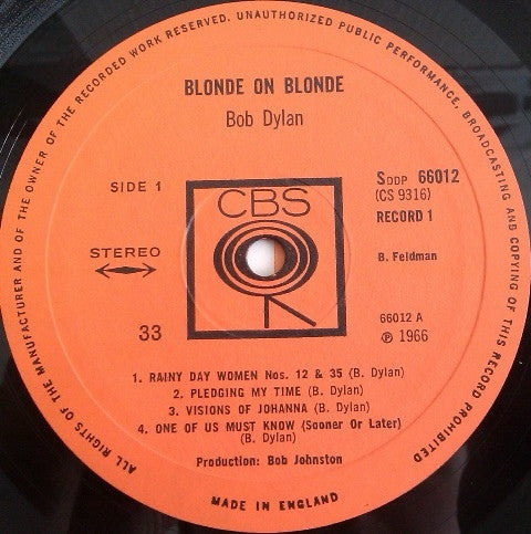 Dylan, Bob - Blonde On Blonde