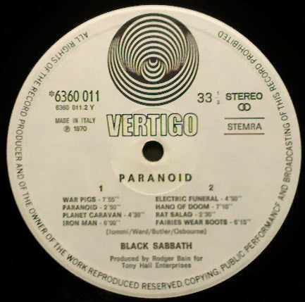Black Sabbath - Paranoid