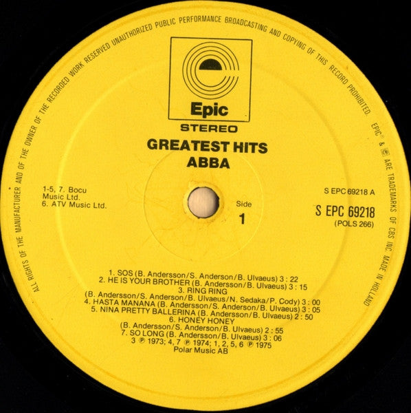 ABBA - Greatest Hits - RecordPusher  