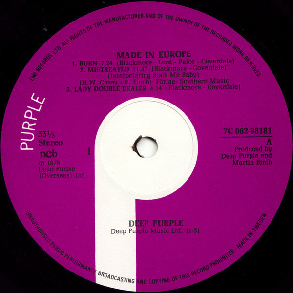 Deep Purple - Made in Europe
