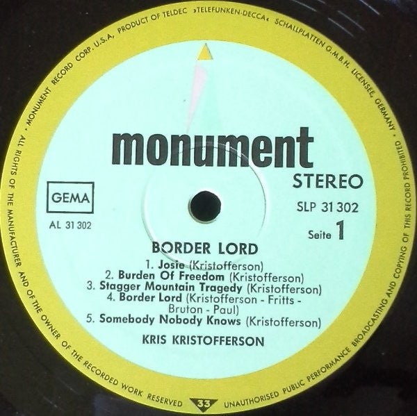 Kristofferson, Kris - Border Lord