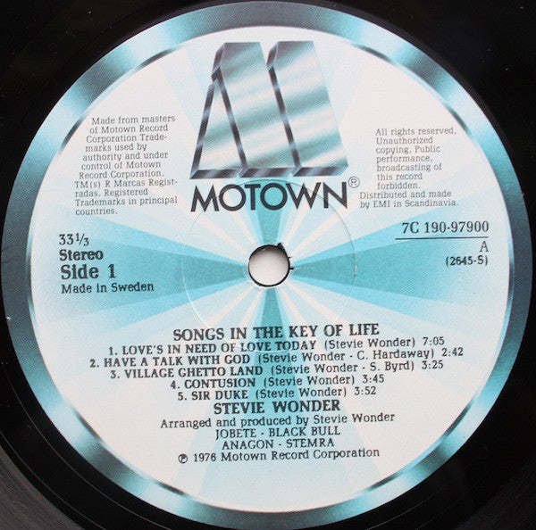 Wonder, Stevie - Songs In The Key Of Life