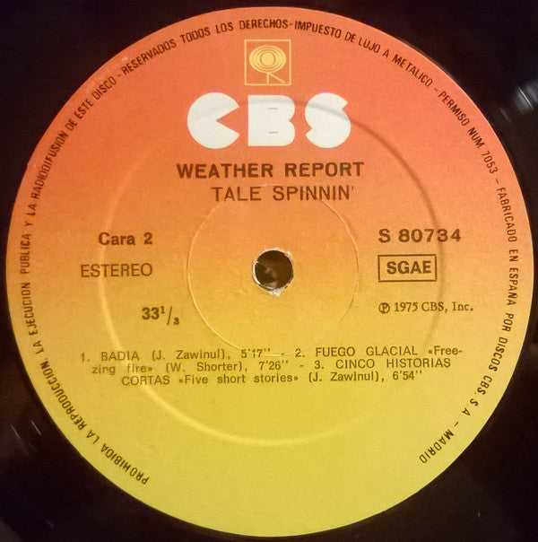 Weather Report - Tale Spinnin'