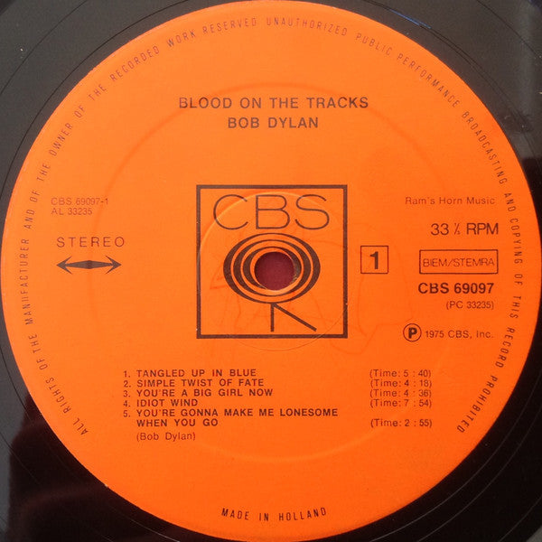 Dylan, Bob - Blood On The Tracks