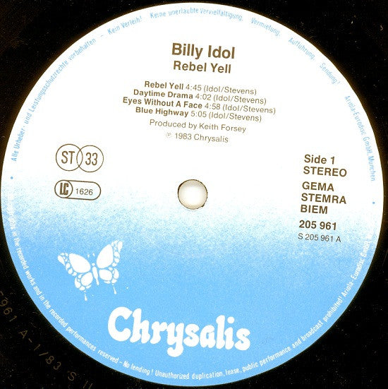 Idol, Billy - Rebel Yell