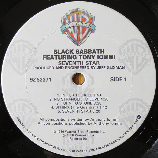 Black Sabbath Featuring Tony Iommi ‎– Seventh Star
