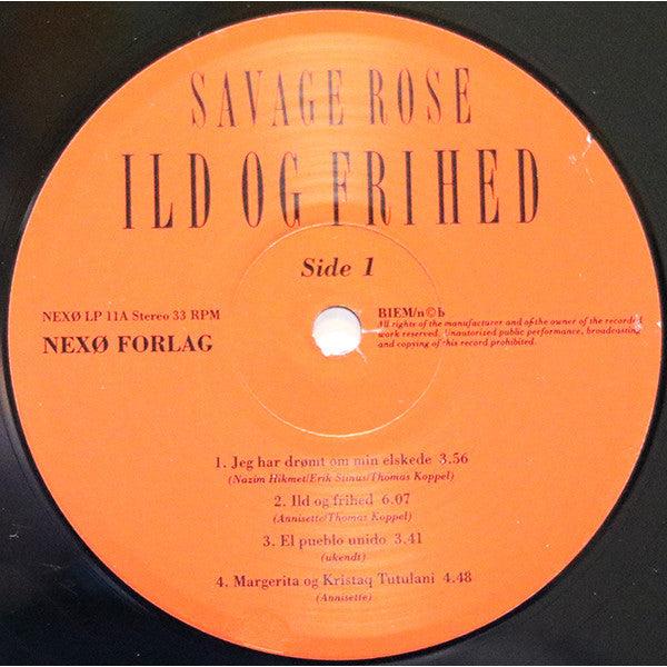 Savage Rose - Ild Og Frihed