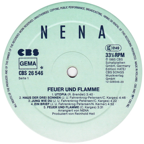 Nena -  Feuer Und Flamme