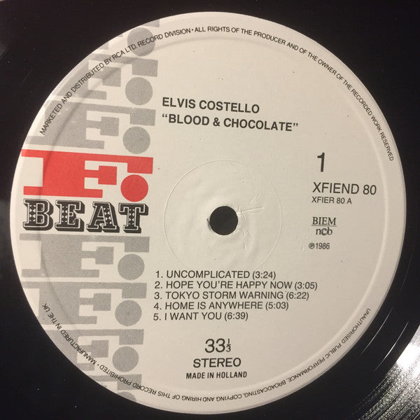 Costello, Elvis And The Attractions - Blood & Chocolate - RecordPusher  