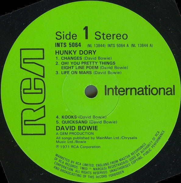Bowie, David - Hunky Dory