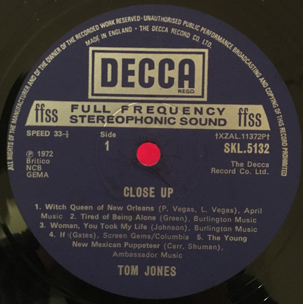Jones, Tom - Close Up