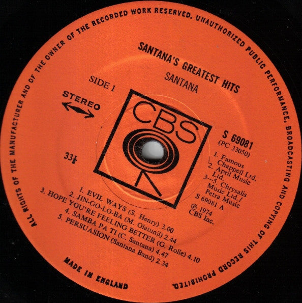 Santana - Greatest Hits