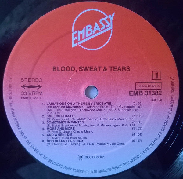 Blood, Sweat & Tears - Blood Sweat & Tears