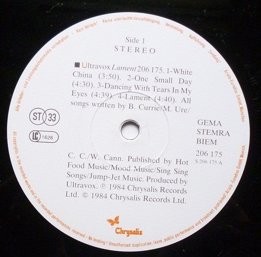 Ultravox - Lament