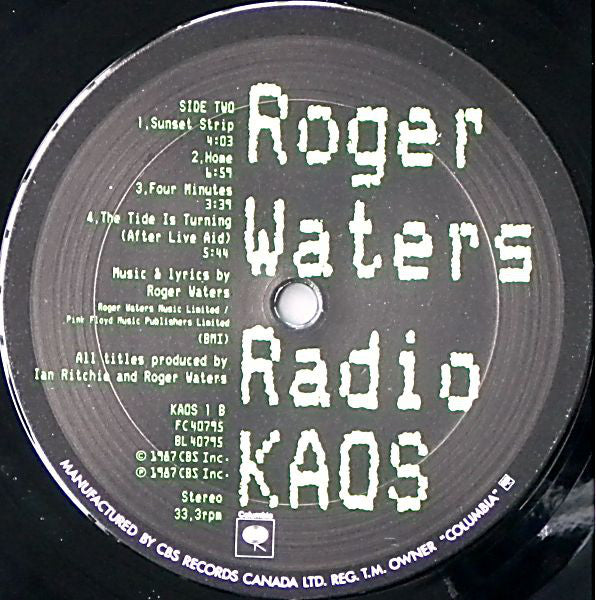 Waters, Roger ‎– Radio K.A.O.S