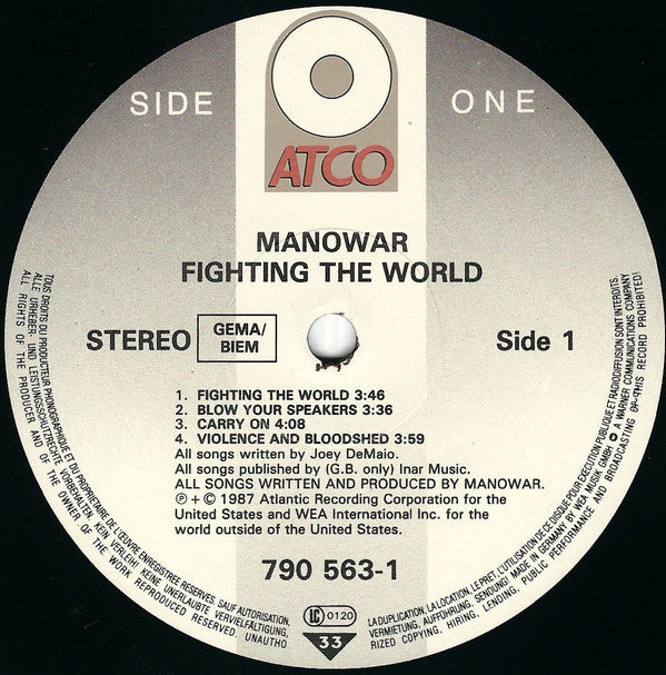 Manowar - Fighting The World.
