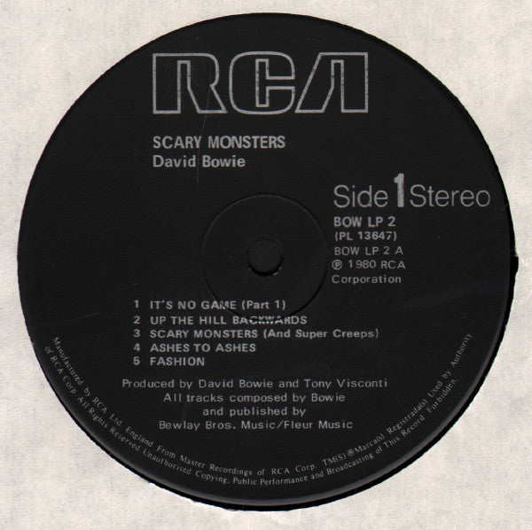 Bowie, David - Scary Monsters - RecordPusher  