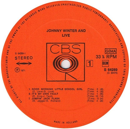 Winter, Johnny - Live
