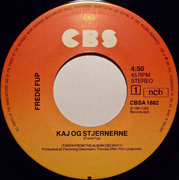 Frede Fup ‎– Kaj Og Stjernerne