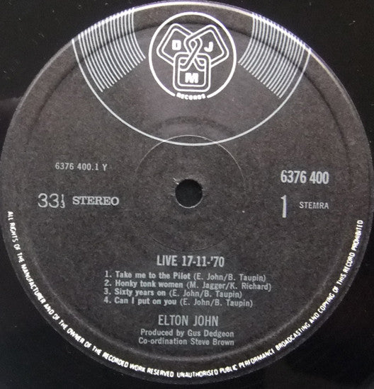 John, Elton - 17-11-70