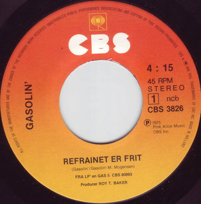 Gasolin' ‎– Refrainet Er Frit