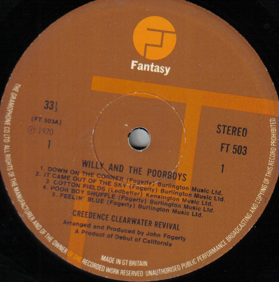 Creedence Clearwater Revival - Willy And The Poor Boys