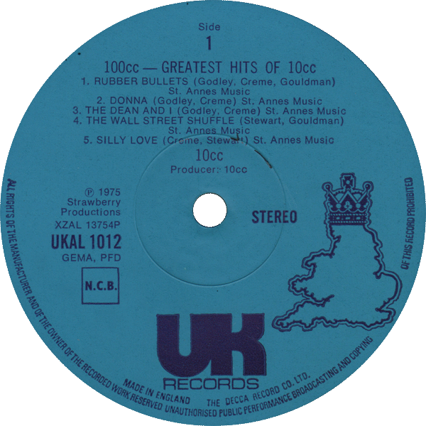 10cc - Greatest Hits Of 10cc - RecordPusher  