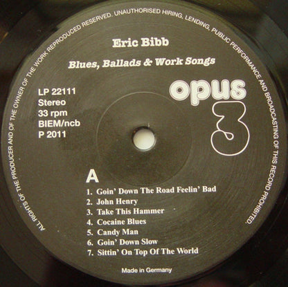 Bibb, Eric - Blues, Ballads & Work Songs