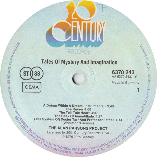 Alan Parsons Project - Tales Of Mystery And Imagination