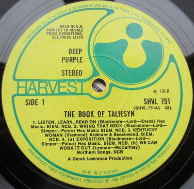 Deep Purple - The Book Of Taliesyn
